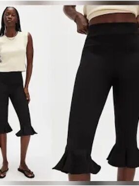 Free People Regina Ruffle Capris
